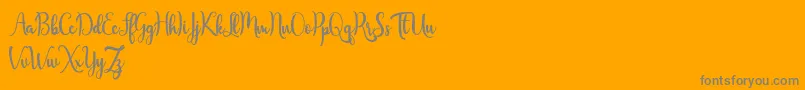 fuente Javinka Script – Fuentes Grises Sobre Fondo Naranja