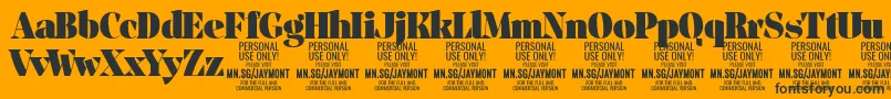 More about JaymontBl PERSONAL USE Font JaymontBl PERSONAL USE Font – Black Fonts on Orange Background
