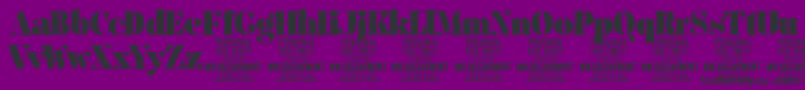 Czcionka JaymontBl PERSONAL USE – czarne czcionki na fioletowym tle