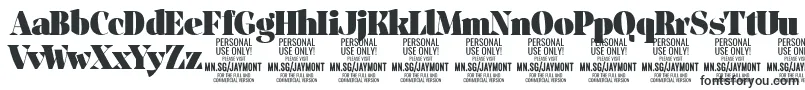 JaymontBl PERSONAL USE-fontti – Lihavat fontit