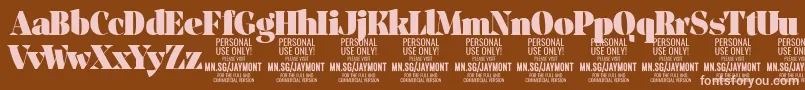 JaymontBl PERSONAL USE Font – Pink Fonts on Brown Background