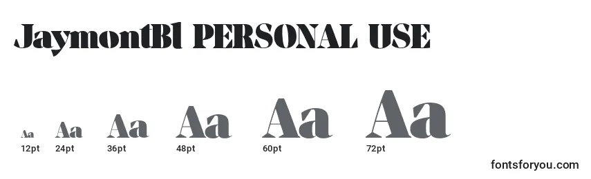 JaymontBl PERSONAL USE Font Sizes