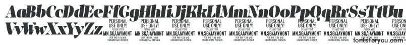 JaymontBli PERSONAL USE-fontti – reliefifontit