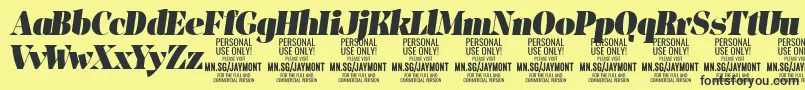 JaymontBli PERSONAL USE Font – Black Fonts on Yellow Background