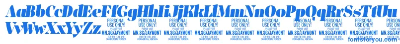 JaymontBli PERSONAL USE Font – Blue Fonts on White Background