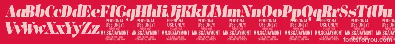 JaymontBli PERSONAL USE Font – Pink Fonts on Red Background