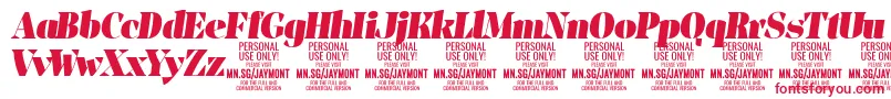Czcionka JaymontBli PERSONAL USE – czerwone czcionki