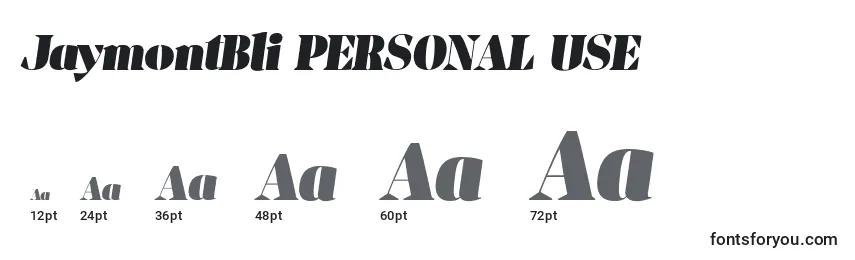 JaymontBli PERSONAL USE Font Sizes