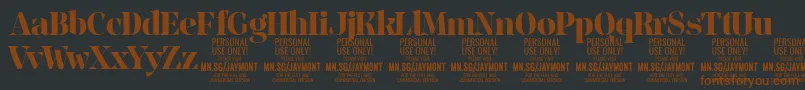 JaymontBo PERSONAL USE Font – Brown Fonts on Black Background