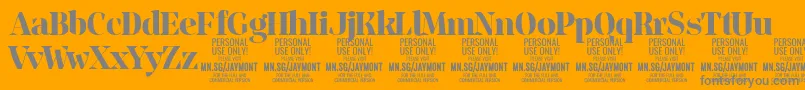 JaymontBo PERSONAL USE Font – Gray Fonts on Orange Background