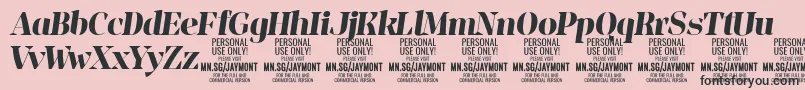 JaymontBoi PERSONAL USE Font – Black Fonts on Pink Background