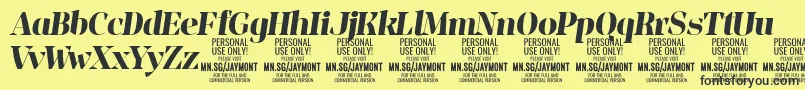 JaymontBoi PERSONAL USE Font – Black Fonts on Yellow Background