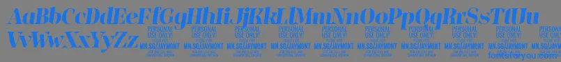 More about JaymontBoi PERSONAL USE Font JaymontBoi PERSONAL USE Font – Blue Fonts on Gray Background