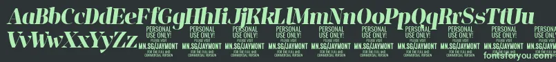 JaymontBoi PERSONAL USE Font – Green Fonts on Black Background