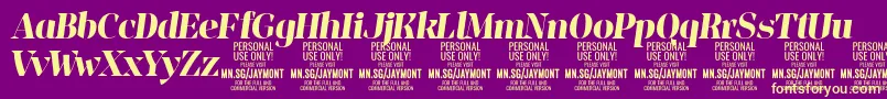 JaymontBoi PERSONAL USE Font – Yellow Fonts on Purple Background