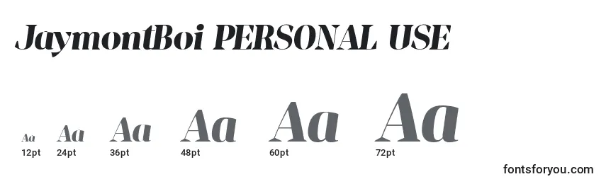 JaymontBoi PERSONAL USE Font Sizes