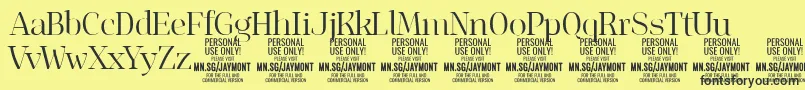 JaymontLi PERSONAL USE Font – Black Fonts on Yellow Background