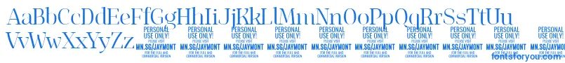 Шрифт JaymontLi PERSONAL USE – синие шрифты