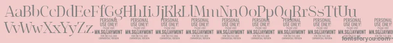 More about JaymontLi PERSONAL USE Font JaymontLi PERSONAL USE Font – Gray Fonts on Pink Background
