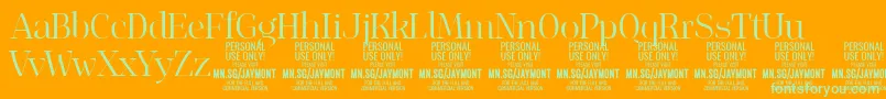 JaymontLi PERSONAL USE Font – Green Fonts on Orange Background