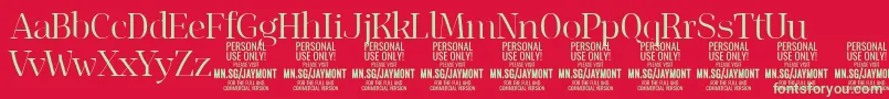 JaymontLi PERSONAL USE Font – Green Fonts on Red Background