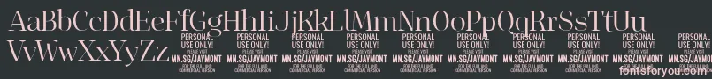 JaymontLi PERSONAL USE Font – Pink Fonts on Black Background