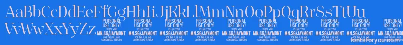 JaymontLi PERSONAL USE Font – Pink Fonts on Blue Background