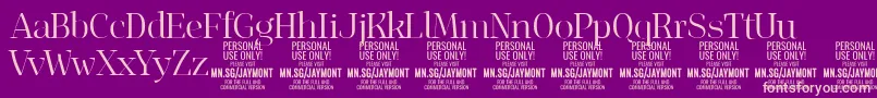 JaymontLi PERSONAL USE Font – Pink Fonts on Purple Background