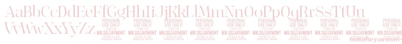 JaymontLi PERSONAL USE Font – Pink Fonts on White Background