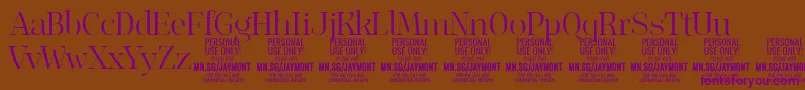 JaymontLi PERSONAL USE Font – Purple Fonts on Brown Background