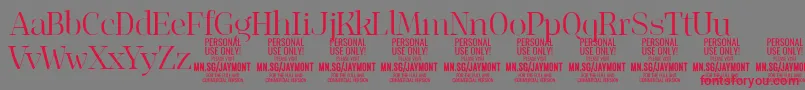 JaymontLi PERSONAL USE Font – Red Fonts on Gray Background