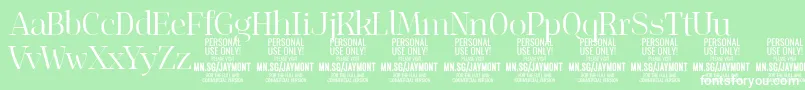 JaymontLi PERSONAL USE Font – White Fonts on Green Background