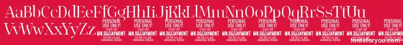 JaymontLi PERSONAL USE Font – White Fonts on Red Background