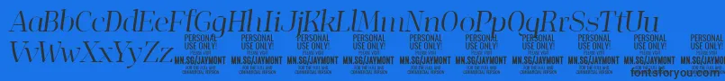 JaymontLii PERSONAL USE Font – Black Fonts on Blue Background