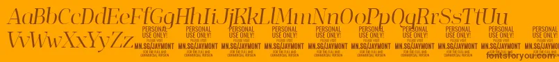 JaymontLii PERSONAL USE Font – Brown Fonts on Orange Background