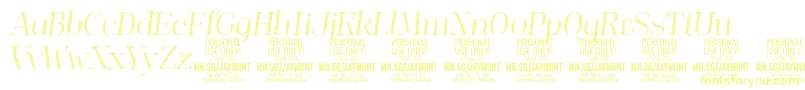 JaymontLii PERSONAL USE Font – Yellow Fonts