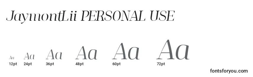JaymontLii PERSONAL USE Font Sizes