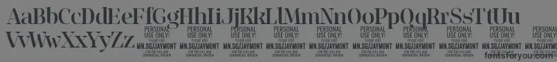 JaymontMe PERSONAL USE Font – Black Fonts on Gray Background