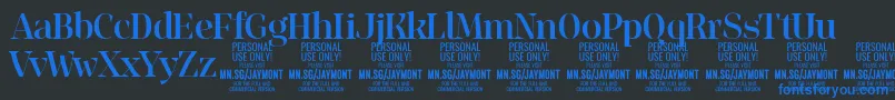 Police JaymontMe PERSONAL USE – polices bleues sur fond noir