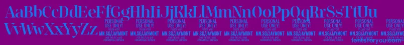 JaymontMe PERSONAL USE Font – Blue Fonts on Purple Background