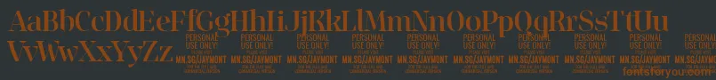 JaymontMe PERSONAL USE Font – Brown Fonts on Black Background