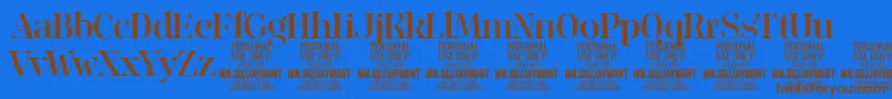 JaymontMe PERSONAL USE Font – Brown Fonts on Blue Background