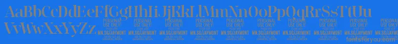 JaymontMe PERSONAL USE Font – Gray Fonts on Blue Background