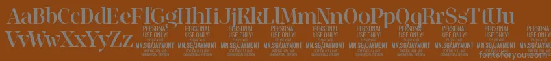 Шрифт JaymontMe PERSONAL USE – серые шрифты на коричневом фоне