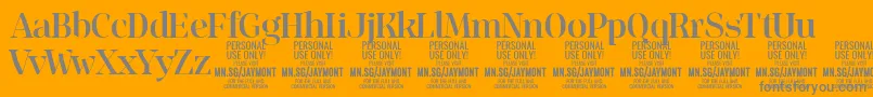 JaymontMe PERSONAL USE Font – Gray Fonts on Orange Background