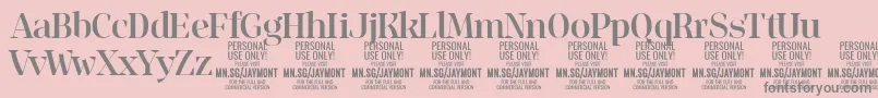 fuente JaymontMe PERSONAL USE – Fuentes Grises Sobre Fondo Rosa