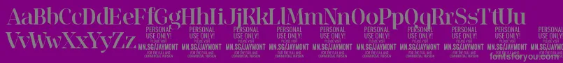 Police JaymontMe PERSONAL USE – polices grises sur fond violet
