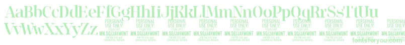 JaymontMe PERSONAL USE Font – Green Fonts