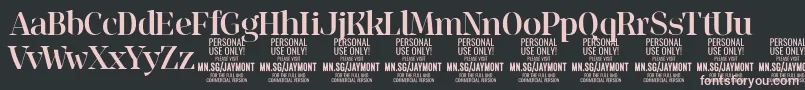 JaymontMe PERSONAL USE Font – Pink Fonts on Black Background