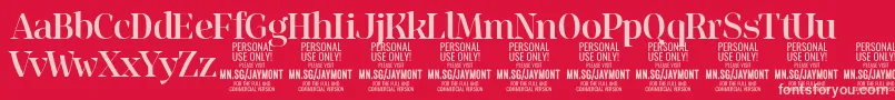 JaymontMe PERSONAL USE Font – Pink Fonts on Red Background